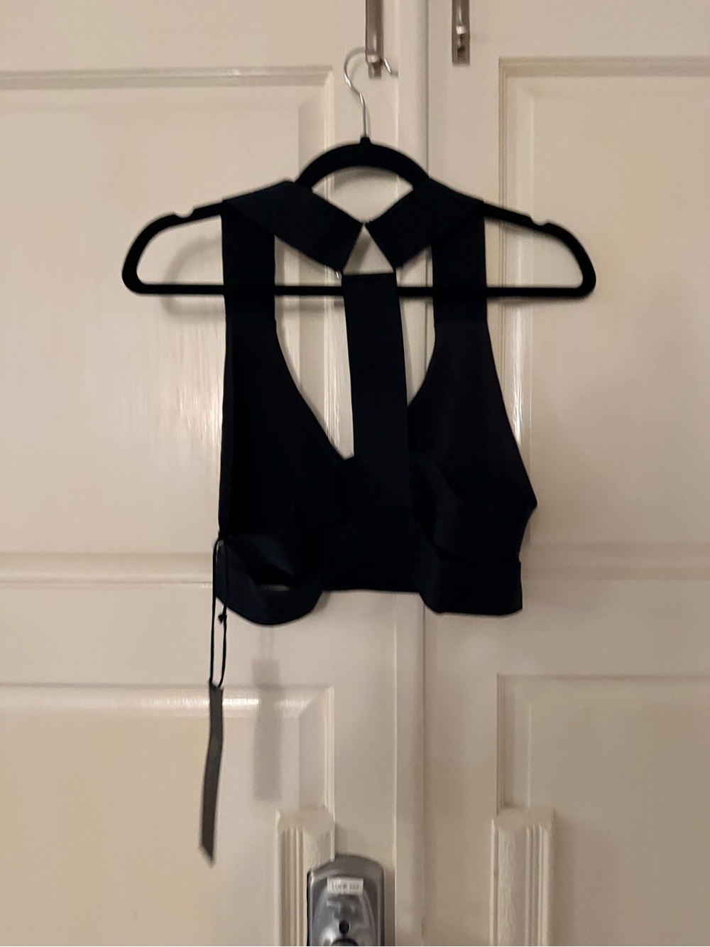 Noli Black Sports Bra w/ Back Accent